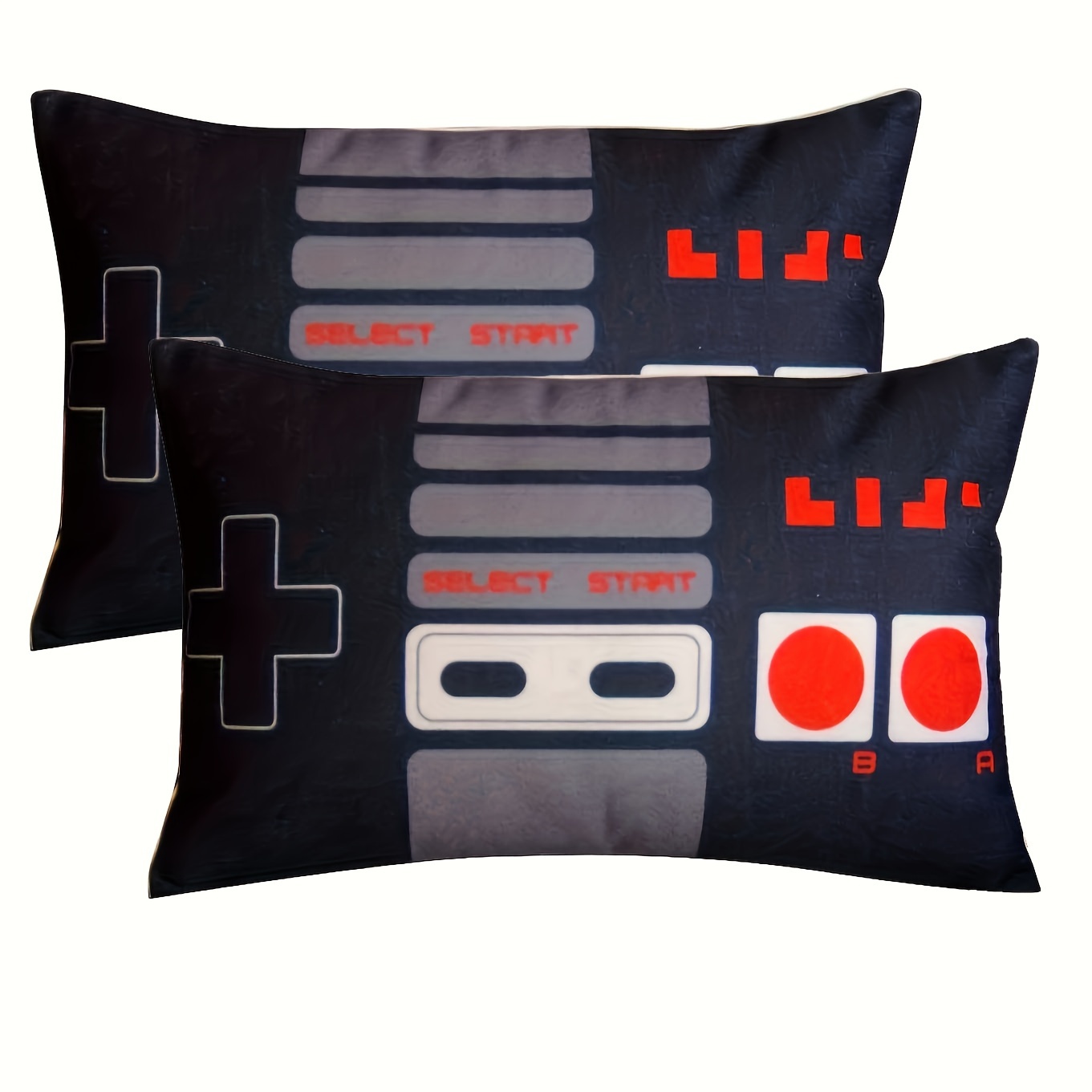 

2-piece Retro Gaming Controller Linen Pillow Covers 12x20" - Modern Style, Zip Closure, Machine Washable - Perfect For Sofa, Bedside, Car Decor - Unique Gamer Gift