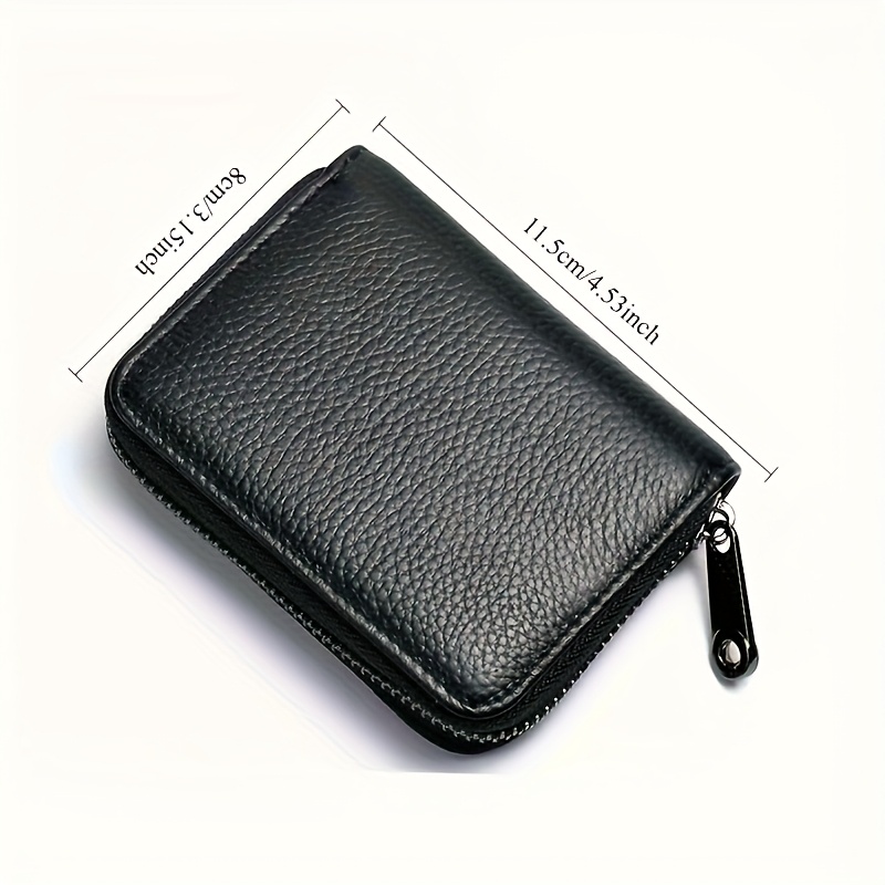 Men'S Stylish Black Wallet with Zippered Coin Compartment - Perfect for Organizing and Protecting Your Essentials, Ideal for Daily Commute, Secure Travel Wallet|Minimalist Wallet|Zippered Closure, Small Wallet
