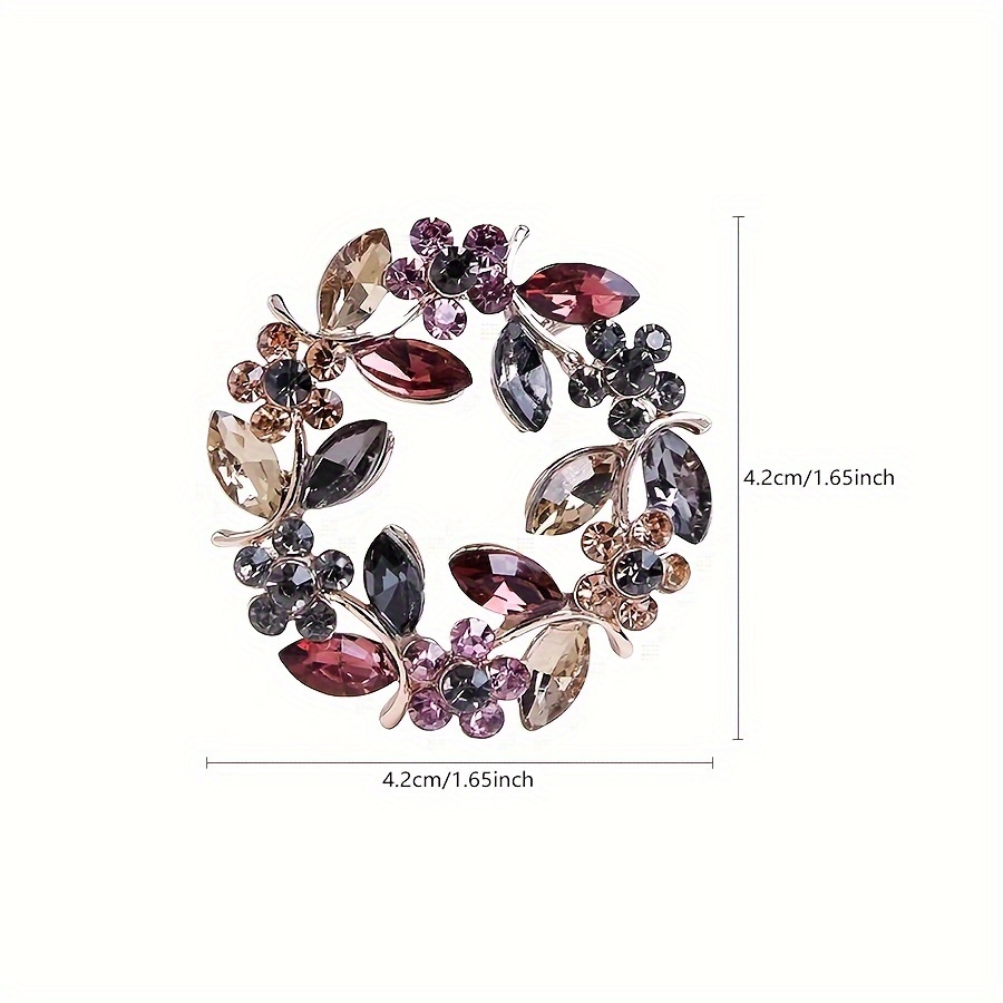 Image of New Style Wreath Brooch Skirt Blouse Suit Dress Sweater Scarf Shawl Coat Pin Fashion Exquisite Daily Party Gathering Accessory