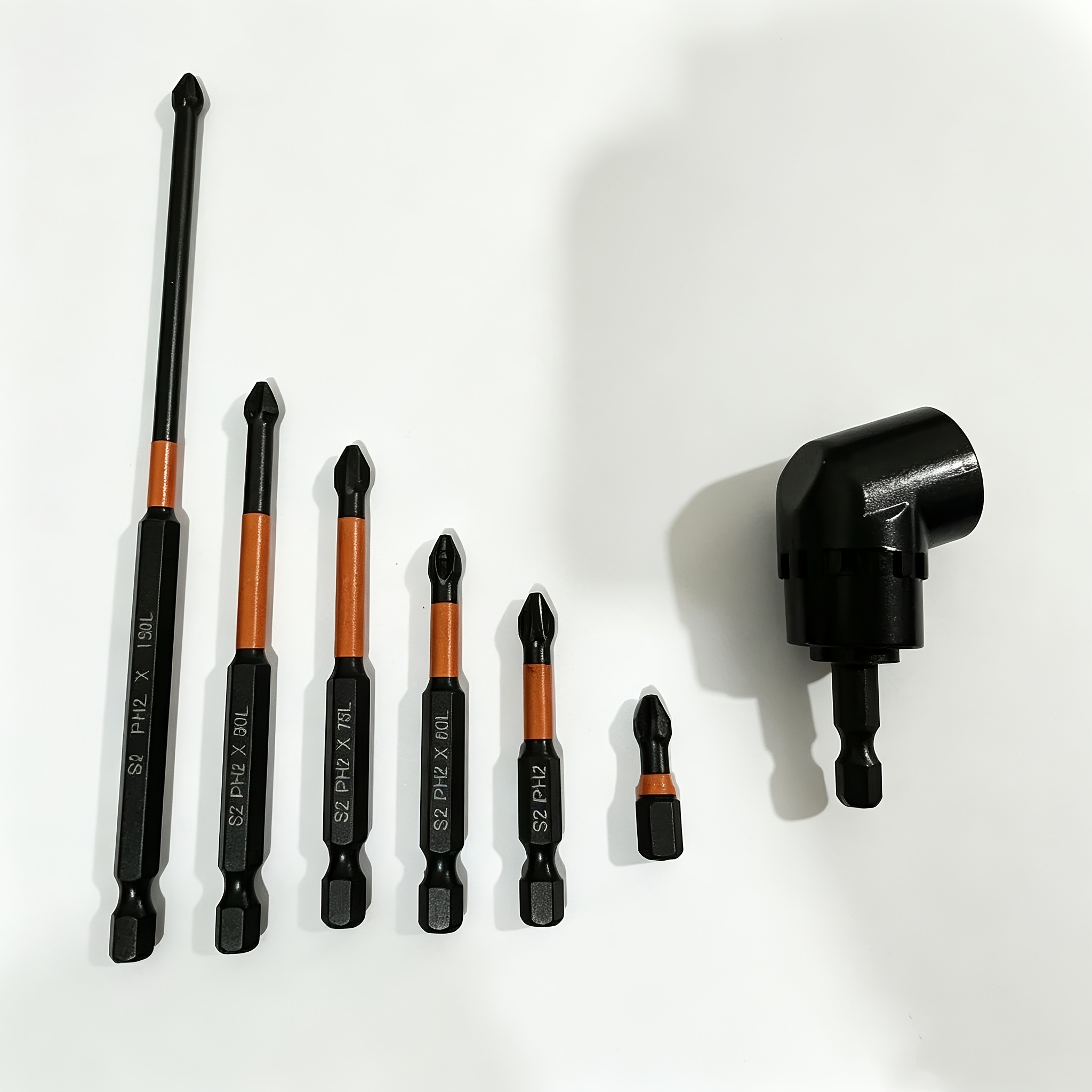 TEMU 1 Juego de puntas de destornillador magnéticas de acero S2 antideslizantes equipadas con un destornillador de de y puntas Phillips. Compatible