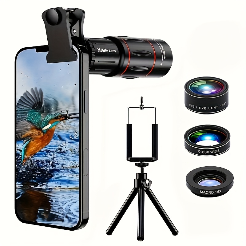 new in telephoto lens kit phones hd zoom 198 fisheye Temu