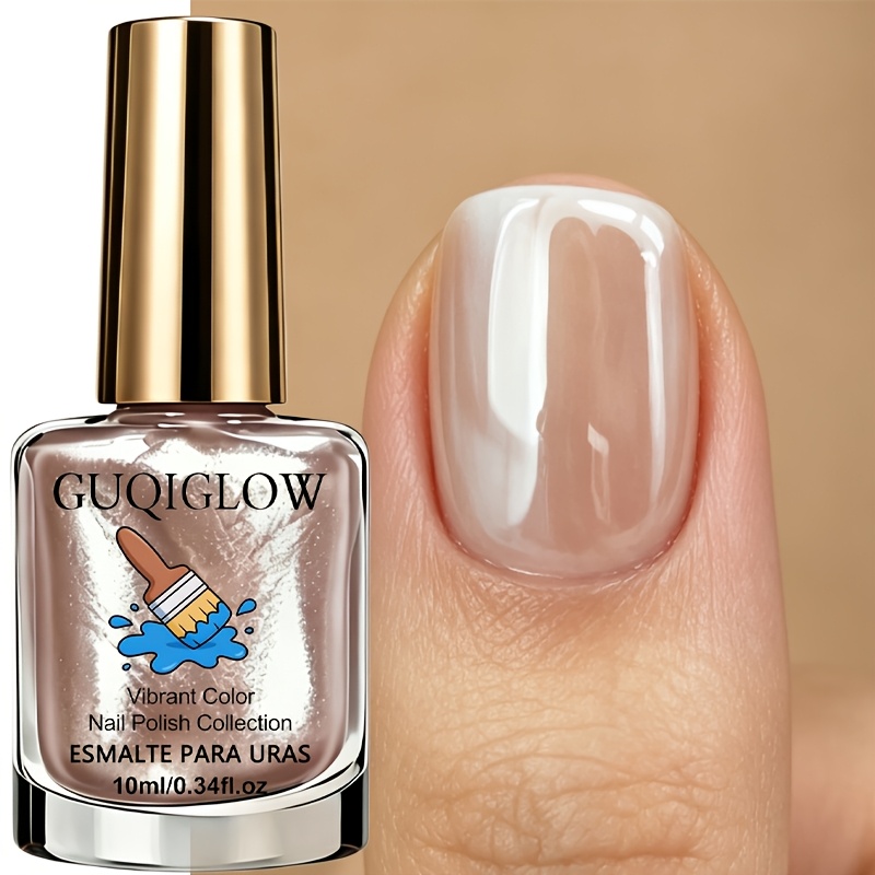 Image of Guqiglow Transparent Jelly Mirror Nail Strengthener - Easy Application, Natural Drying, Enhances Nail Shine, Durable Formula, Suitable For Weak Or Soft Nails, Busy Daily Individuals, Spring Summer