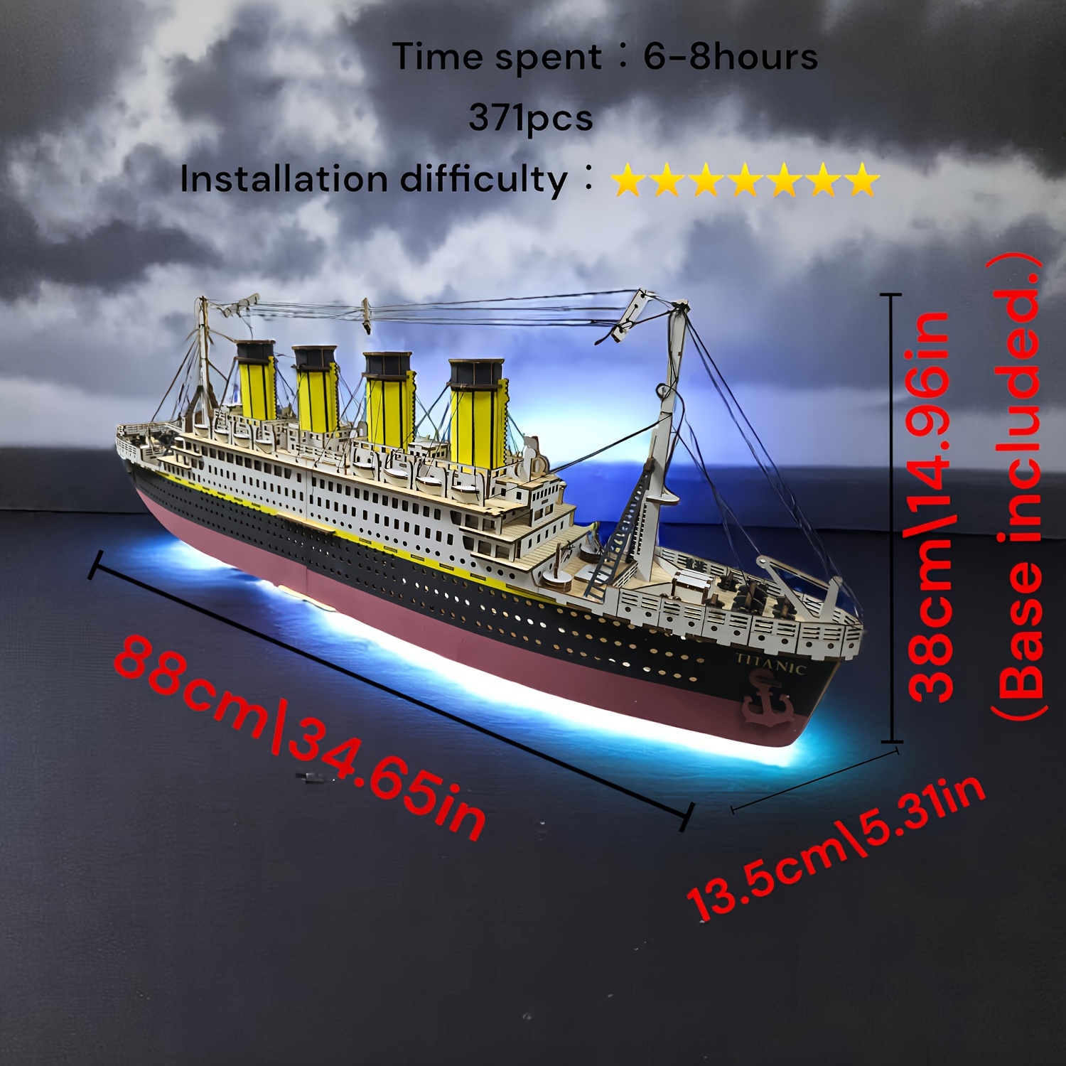 3d Wooden Puzzle Model - Ship - Detailed Wooden Craft For Model Enthusiasts Ages 14+ Decorative Display & Creative Gift Idea