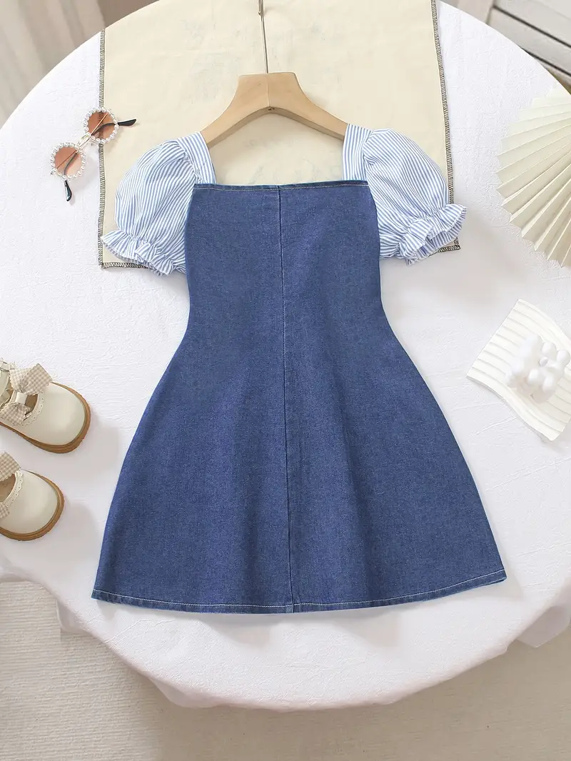 lazada denim dress short sleeve denim dress