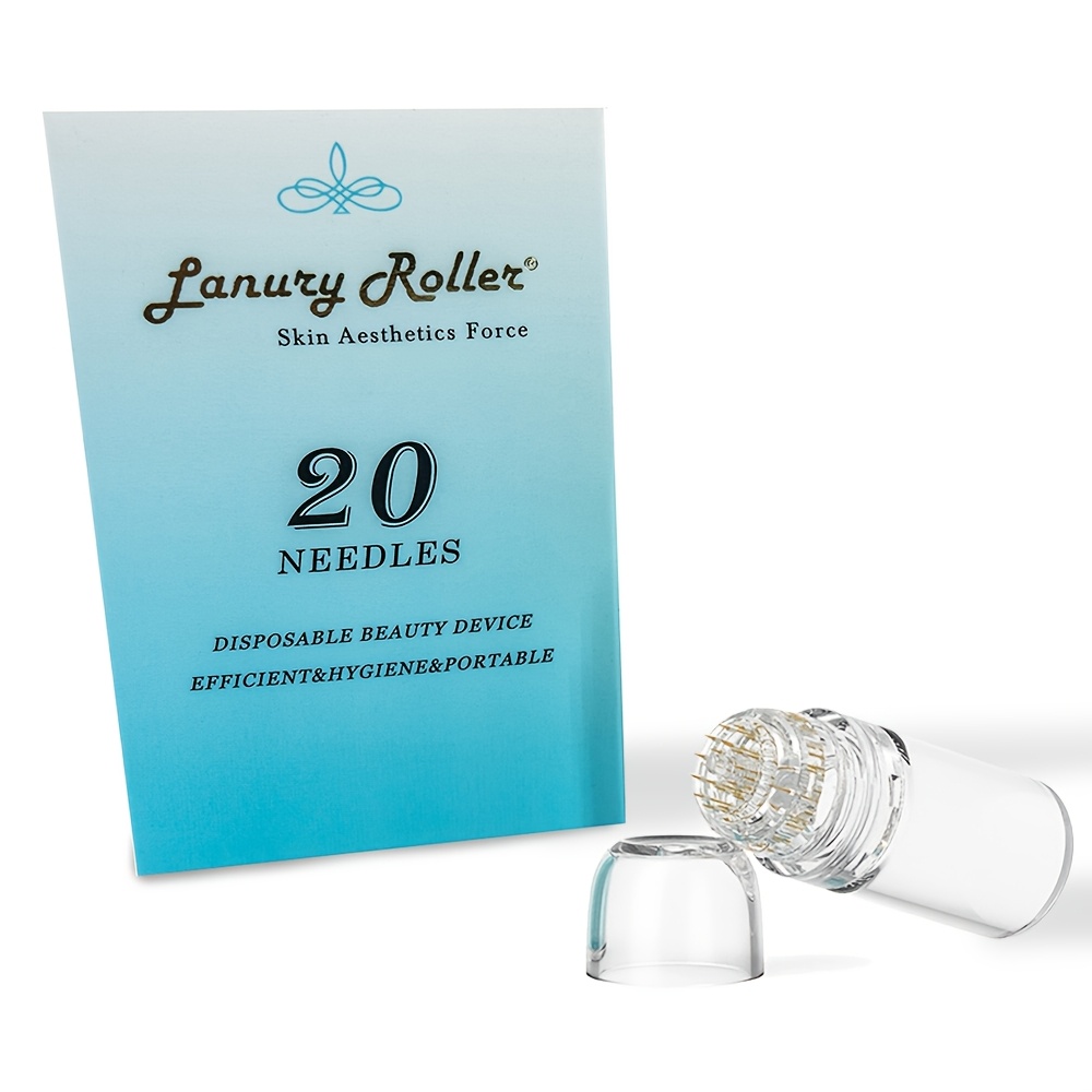 Image of [ Quality] 20-pin Soluble Derma Stamp - 0.25mm Titanium Microneedles, Reusable Hydra Needle, For Facial Tools, Skin Care, Use Face Beauty Equipment