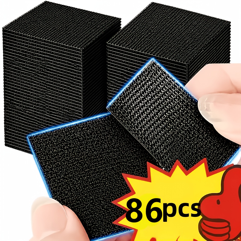 TEMU 86pcs Of And Loop Self-adhesive Tape, Removable And Reusable