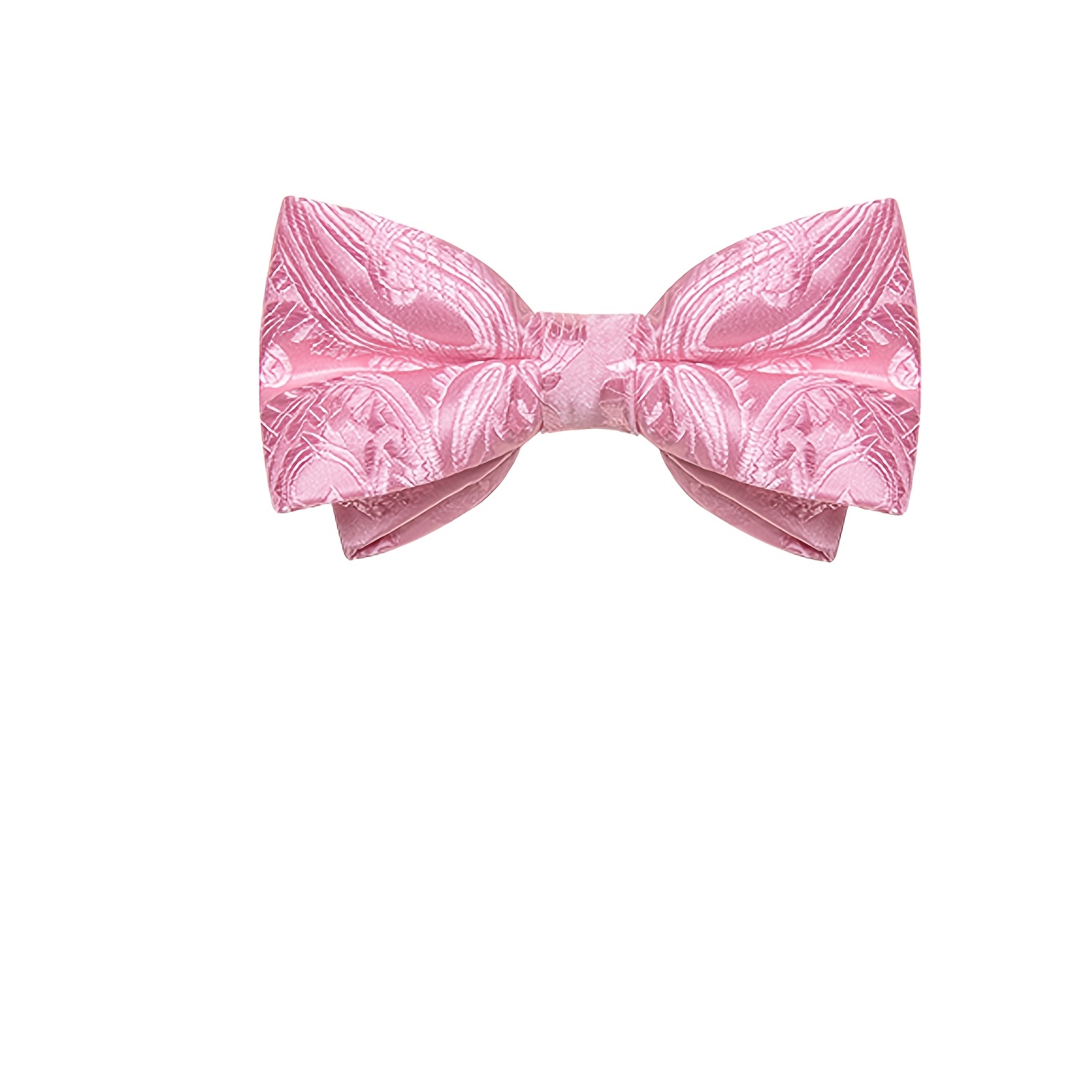 Image of Light Pink Jacquard Men's Bow Tie | Business Formal, Luxury Additions For Weddings & Banquets, Hand Wash Or Clean, Brand