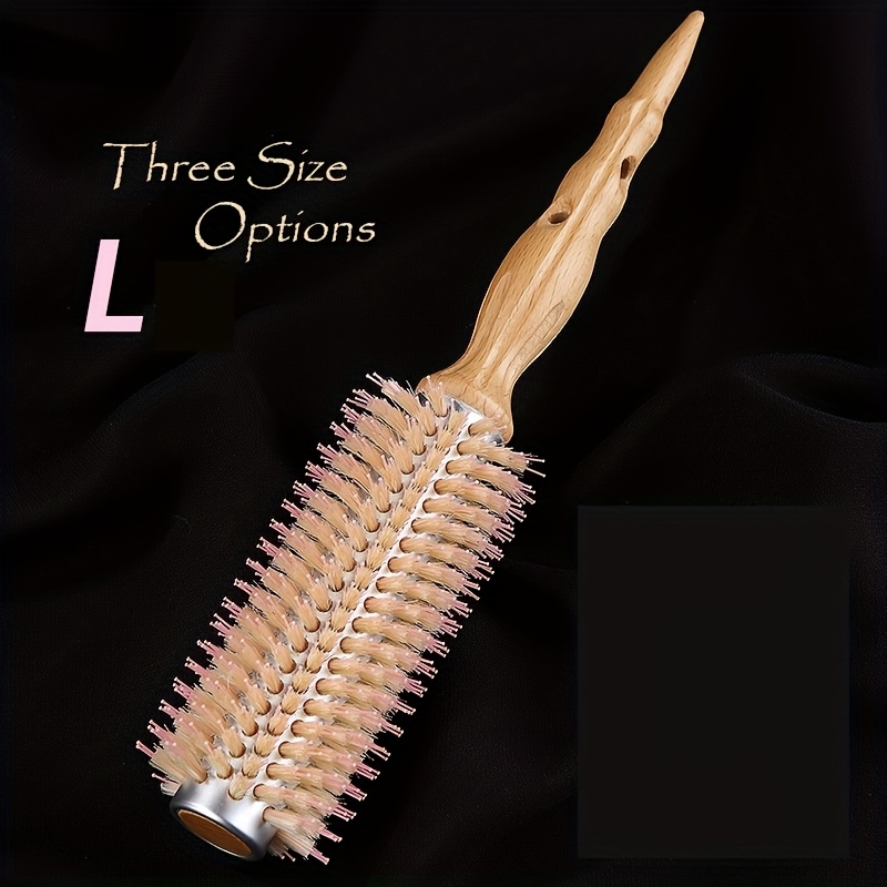 TEMU 1pc Professional Ceramic Ionic Round Comb Hair Blowing Dryer Brush, High Temperature Resistance, Round Roller Comb For Hair