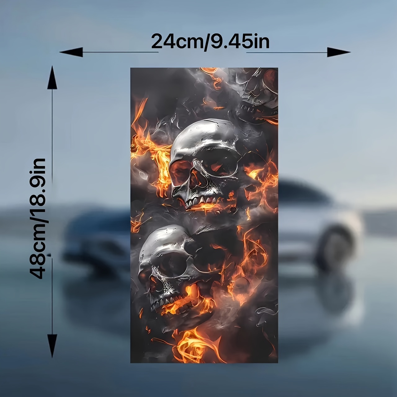 Image of 2pcs Flame Vinyl Car Stickers - Easy To Stick And Tear, And -resistant B-pillar Car Body Stickers, Suitable For All Vehicles