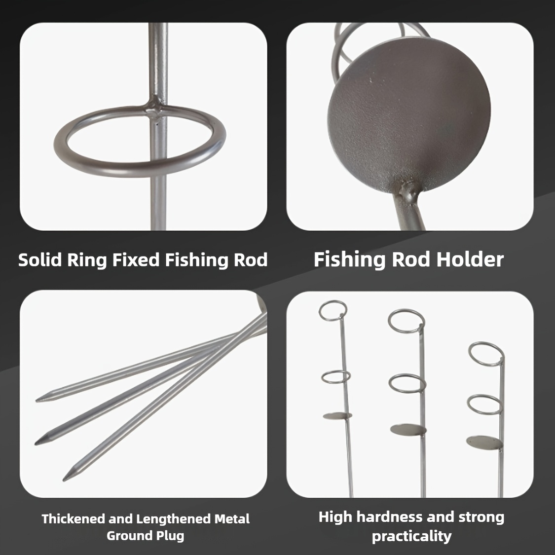 1pc round stable fishing rod holder simple stand shore sea - Temu