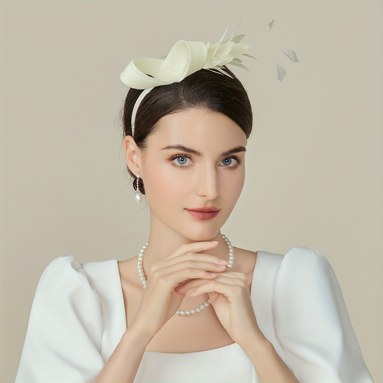 womens fascinator headband kentucky feather tea party - Temu  display picture 1