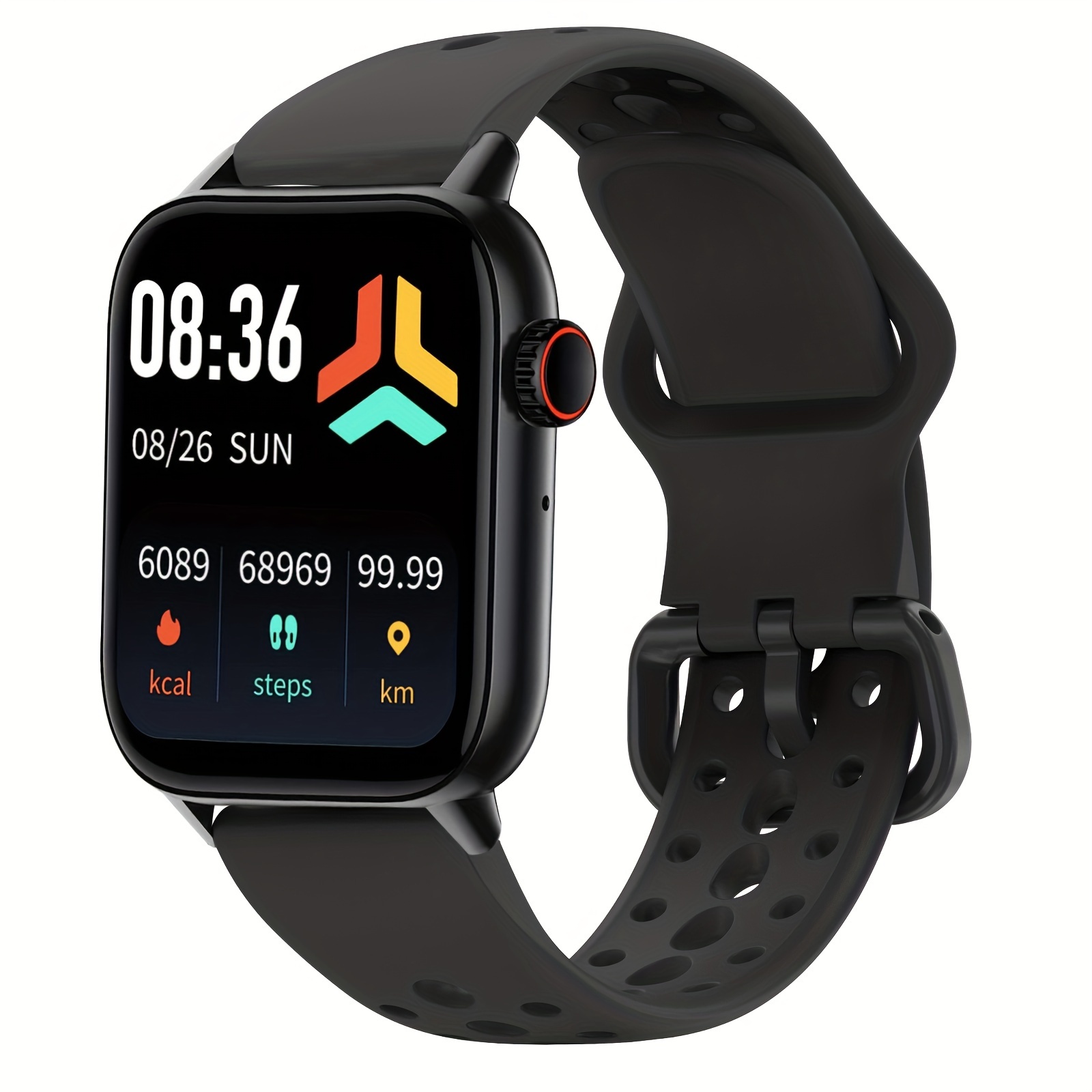 Montre Connectée Noire Suivi Santé Forme Moniteur Sommeil Temu Switzerland
