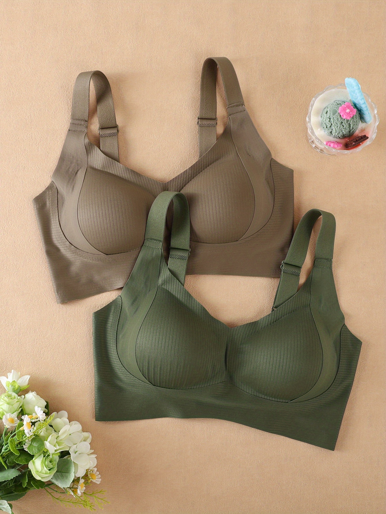 2 peças sutiãs casuais sem costura para mulheres, sutiãs esportivos confortáveis e respiráveis, sutiãs esportivos sem aro, roupas íntimas esportivas push-up sensuais, roupas íntimas sem   para mulheres, ideais para academia, corrida, yoga e uso diário em   as  , roupa de ginástica