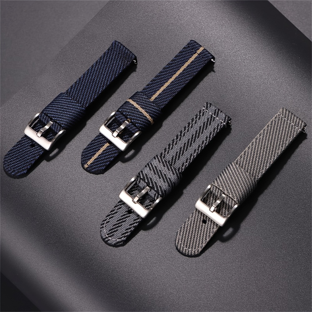 quick release high quality woven nylon strap canvas watch Temu