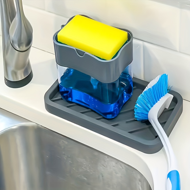 Dispensador automático de detergente para lavavajillas, incluye detergente y paño de limpieza - herramienta compacta para limpieza de cocina, diseño fácil de limpiar, limpieza eficiente, ideal para cocineros en casa, plástico duradero, no requiere artículos adicionales