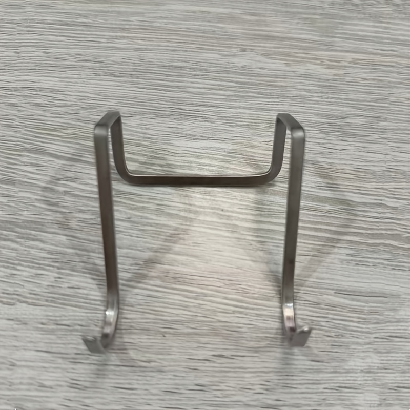 TEMU 1 gancho de acero inoxidable, gancho de puerta para colgar - No requiere perforación para montaje en pared, adecuado para cocina, baño y puertas