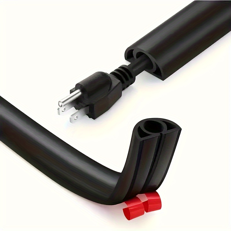 

Pvc Cord Management Channel, 1pcs Invisible Decorative Wire Cover, Anti-step Protector, Adhesive Soft Cable Raceway With End Caps