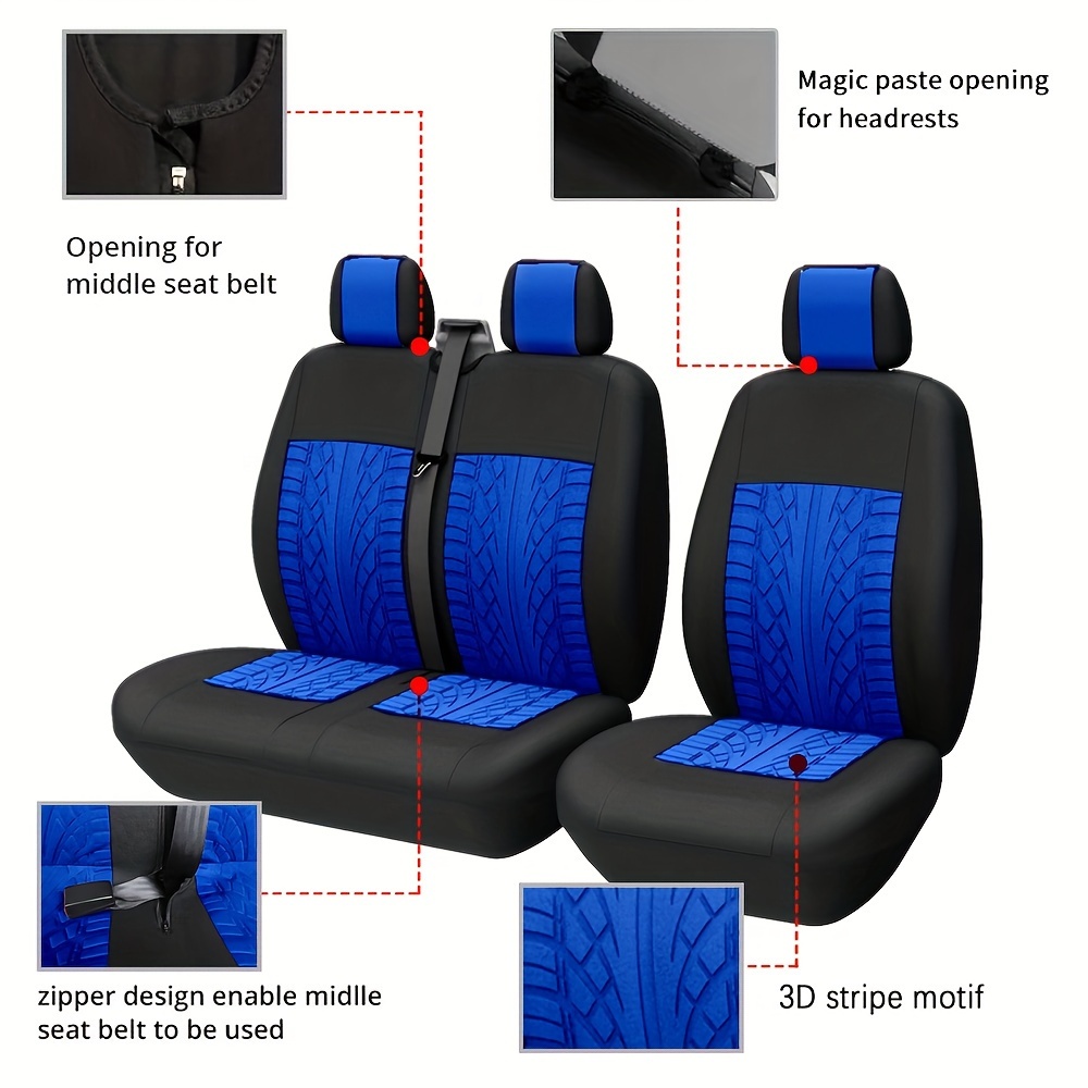 Set Completo Di Coprisedili Universali In Poliestere Con Airbag - Foto 4