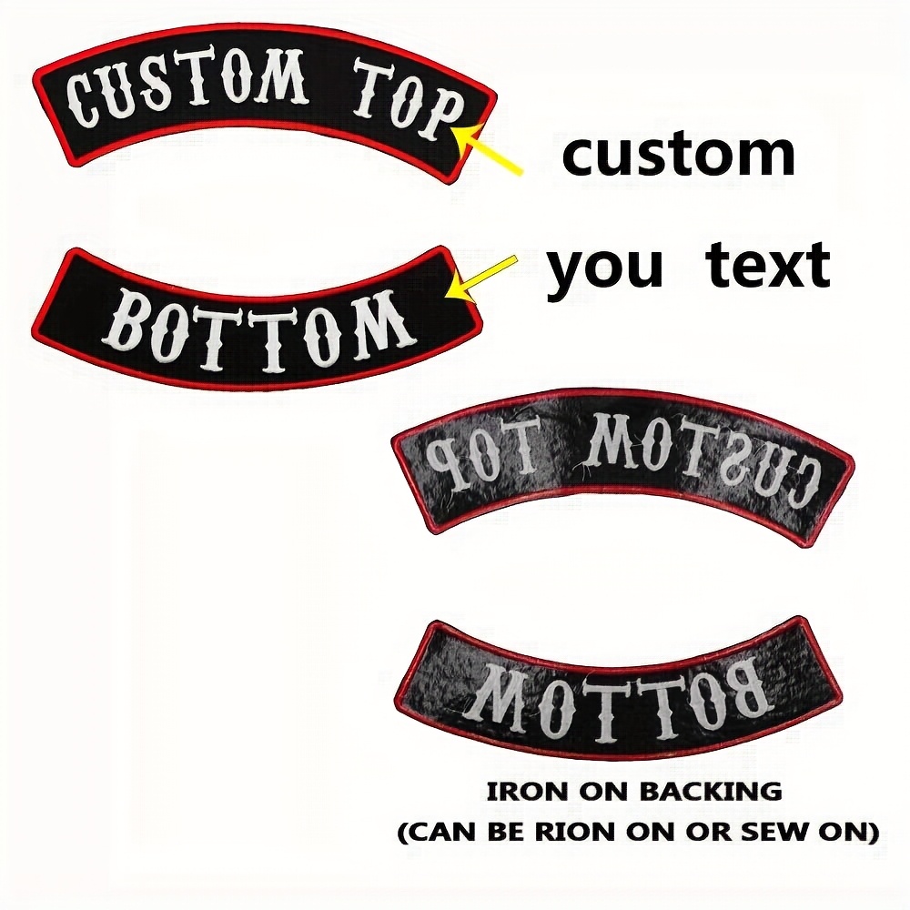 E-shop [Offene, personalisierte Produkte] 2 große und untere Banner, personalisierte Stickerei-Namenspatch, personalisierter Text-Stoffpatch, Kleidung,