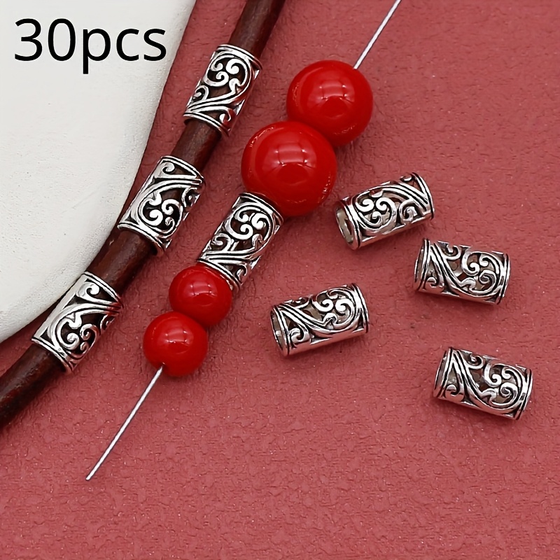 E-shop 30 Stück hohle florale Ranken, große Loch-Perlen für Armbänder und Zubehör, Perlen & Perlen-Sortimente