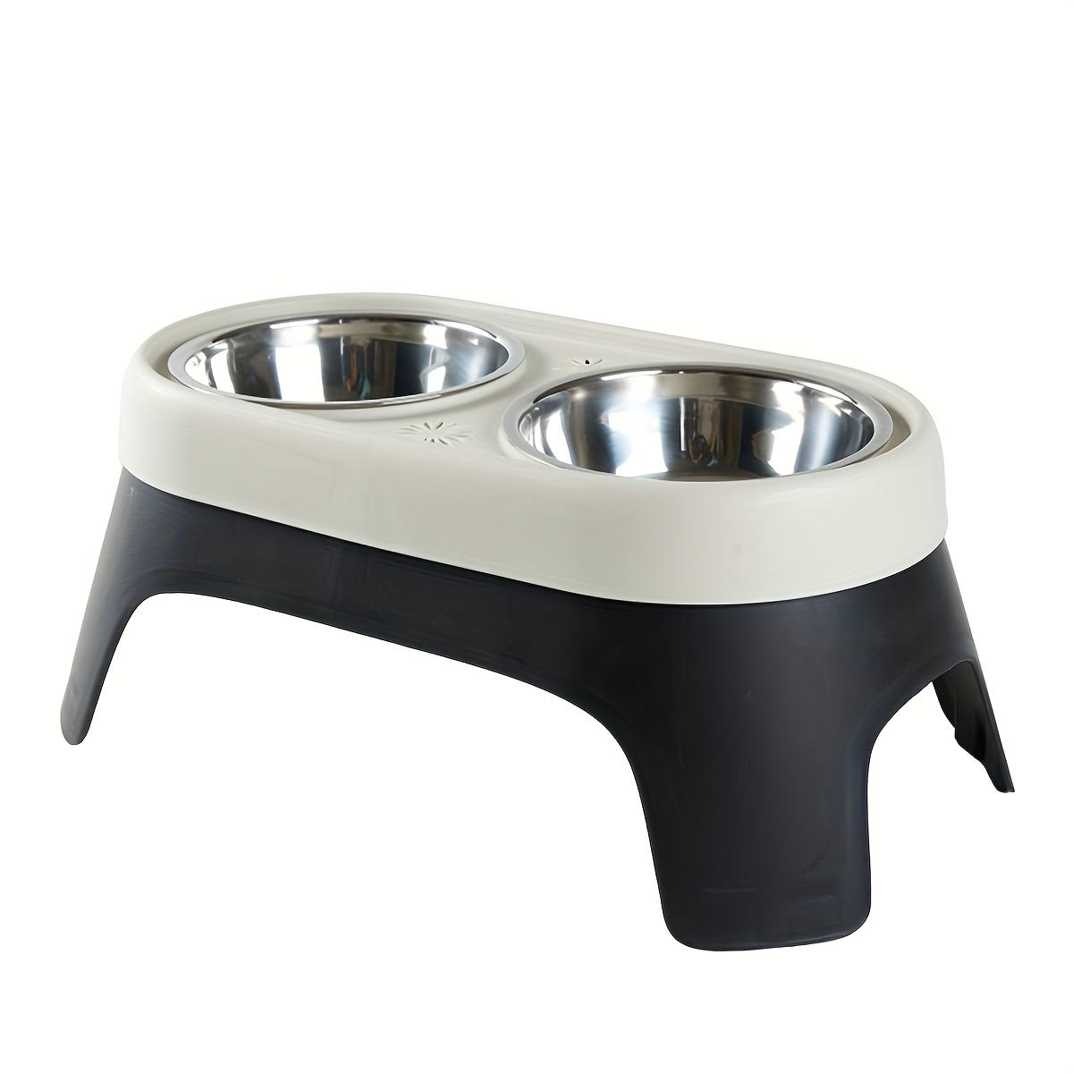 Image of Supet Elevated Dog Feeder With Dual Stainless Steel Bowls - Anti-tip, Neck Protection Design For Indoor/outdoor Use, Raised Pet Feeding Station For Dogs And Cats, Easy Clean Material
