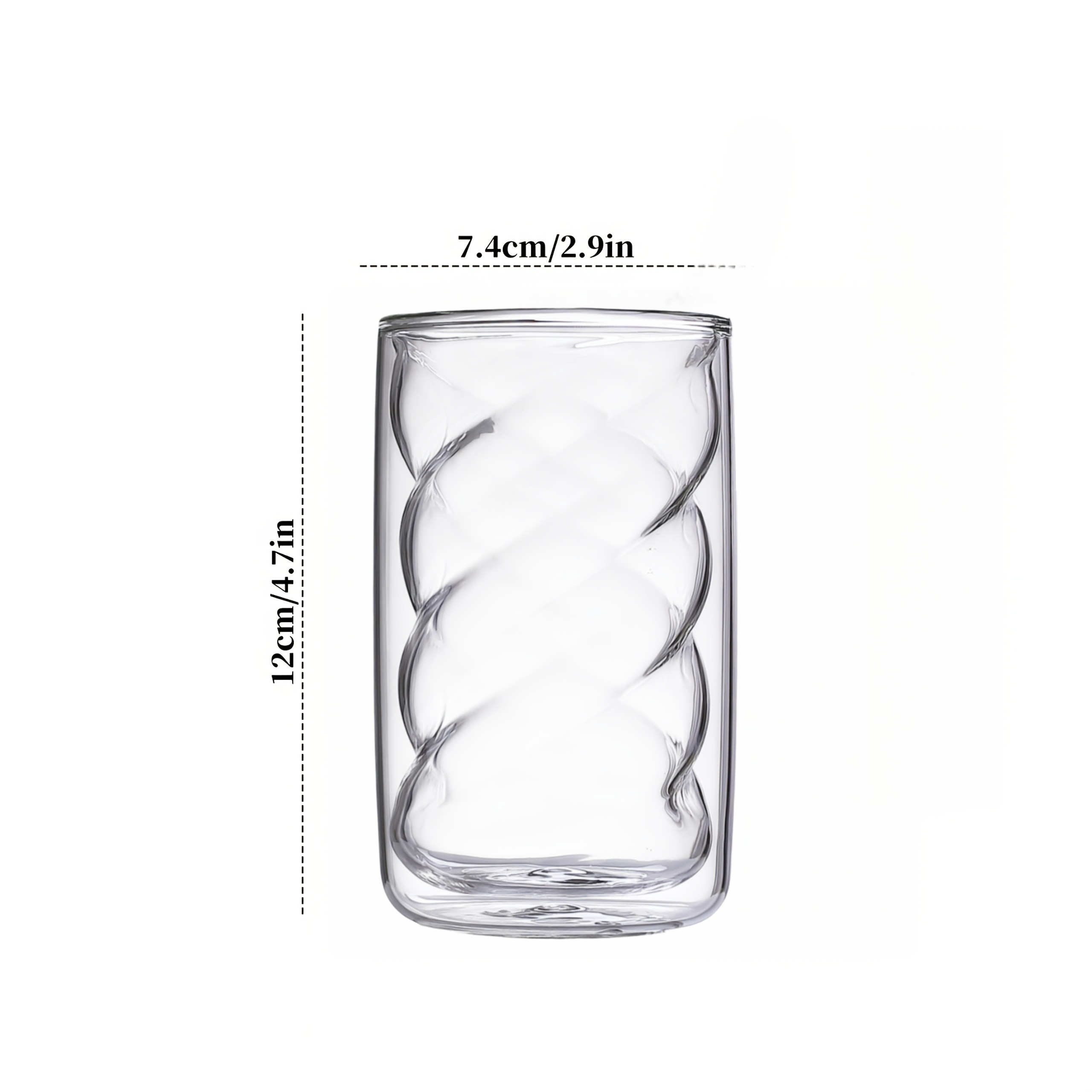 Image of 1pc Double-walled Coffee Cup, , Insulated Tumbler, Cup, Suitable For Lattes, Ice Tea, And Cold Brew Coffee, Handle-, A Perfect Gift For
