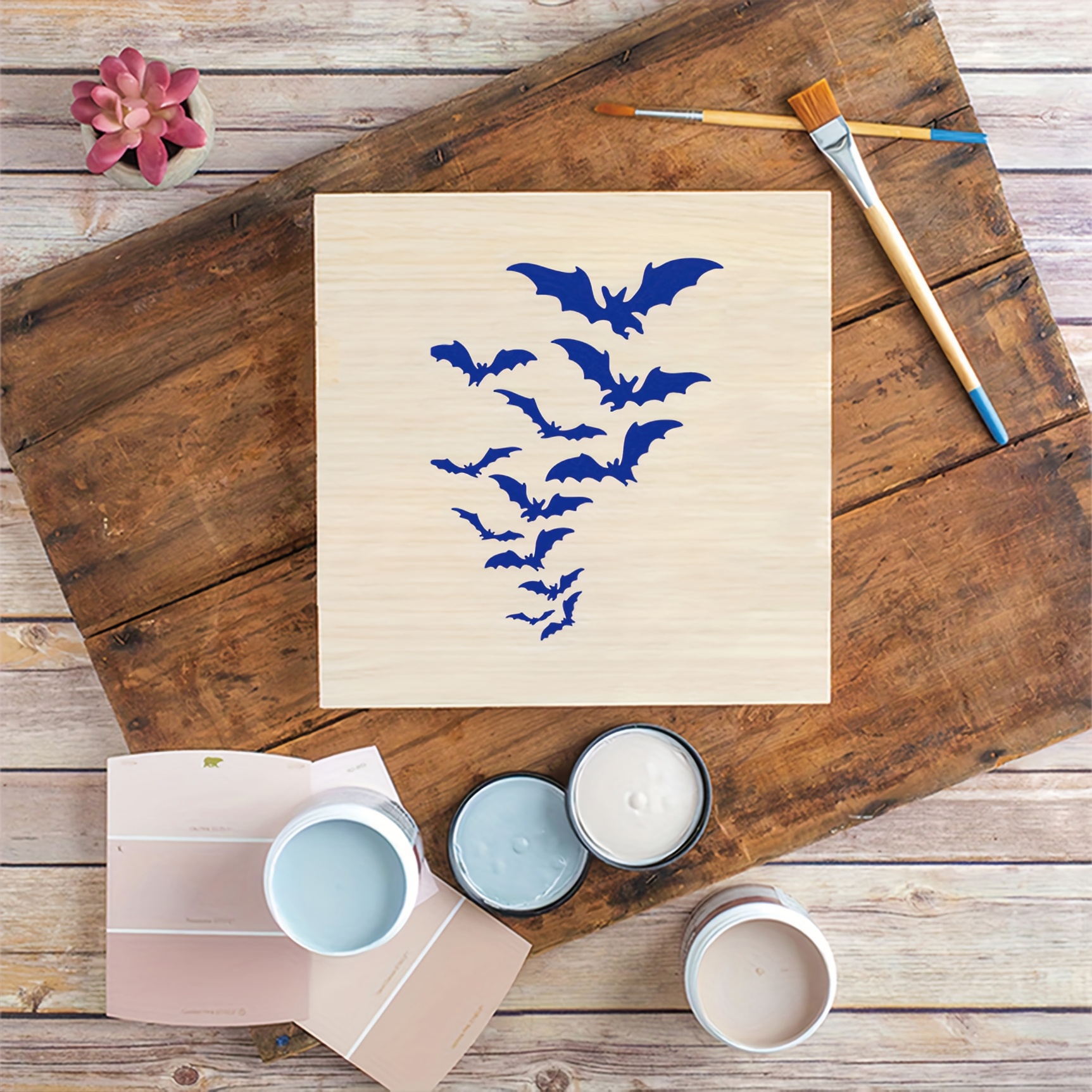 Reusable Bat Painting Stencil for Creative Projects