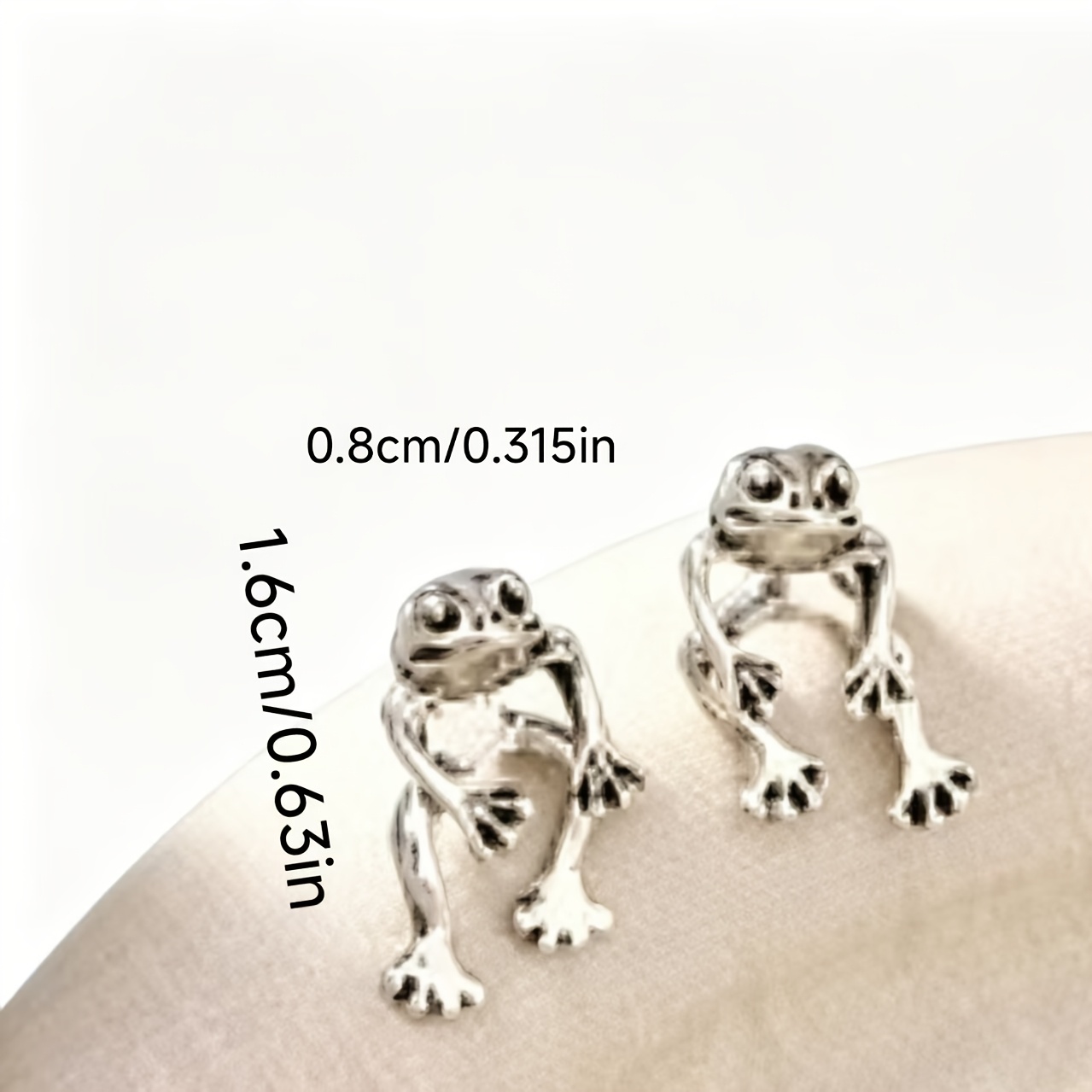Niche Metal Frog Earrings — Attract Wealth & Good Luck