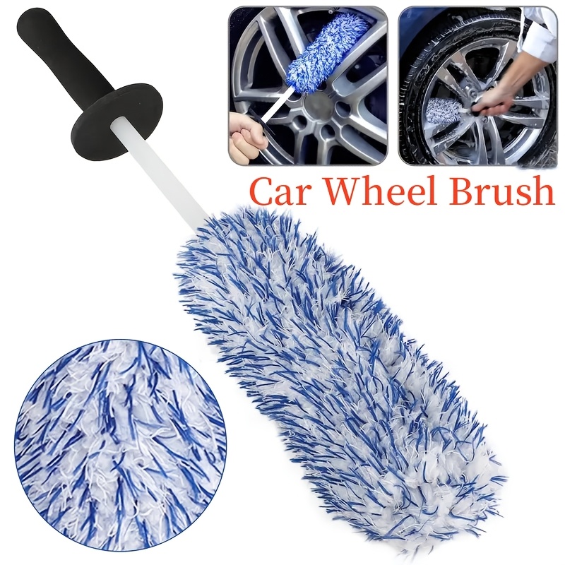 

Microfiber Car Wheel Brush - Gentle Tire Cleaning And Dust Removal Tool For Auto Maintenance