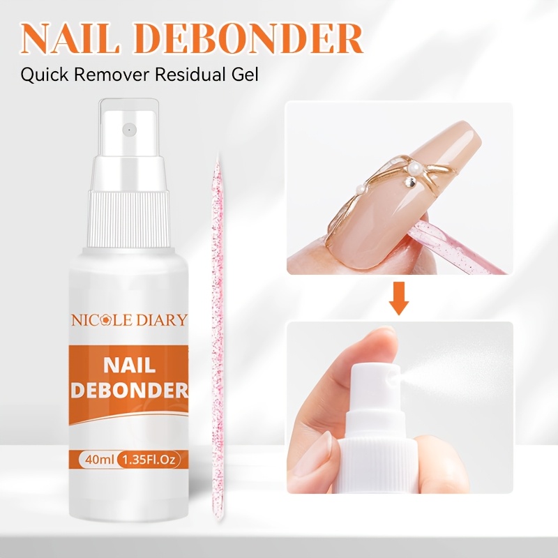 Diary 40ml Nail Debonder Remover For Gel Reusable Press On Nails Removal Liquid Easy Soften Manicure False Nail Tips Tool