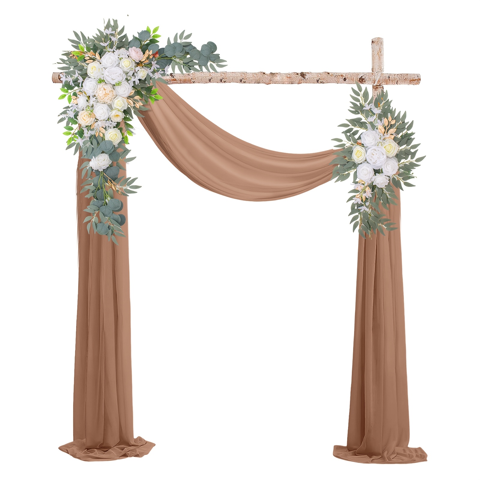 Image of 2pcs White Wedding Decoration And Wedding Arch Pendant Artificial Floral Arrangements For Wedding Wedding Background Garlands For Ceremony Arbors And Reception Arbors