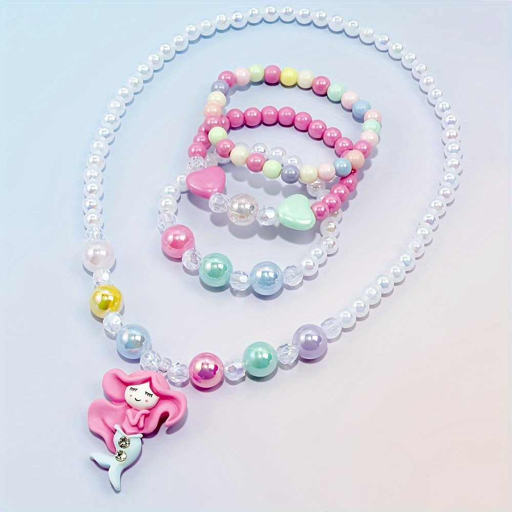 

4pcs Pendant Necklace Bracelet Set Suitable For