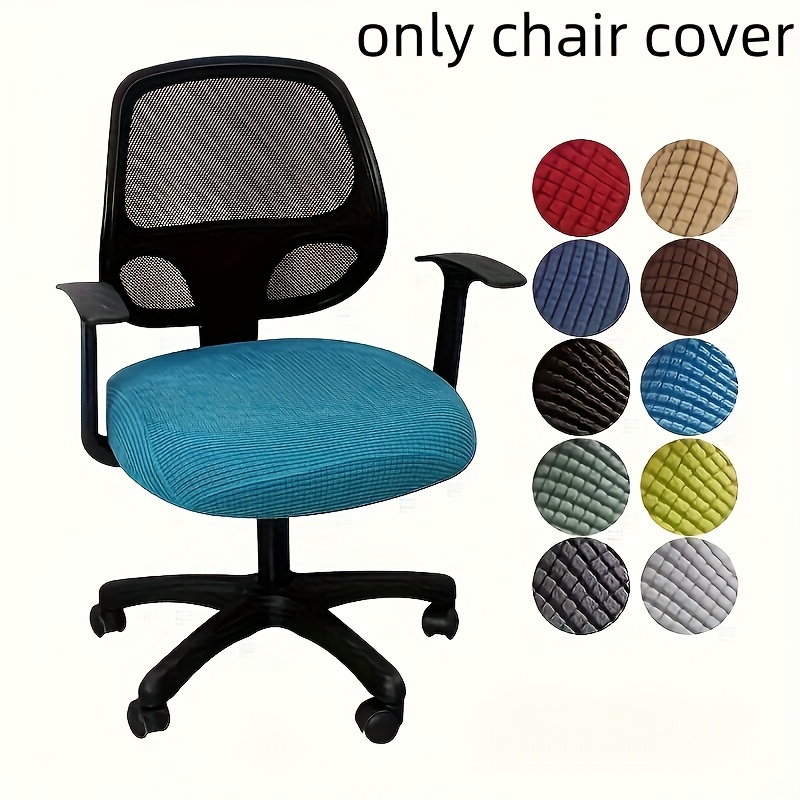 

1pc Housse de Chaise de Bureau en Spandex Épais Premium - Ajustement, Housse de Fauteuil Antipoussière pour la Décoration de & du Bureau