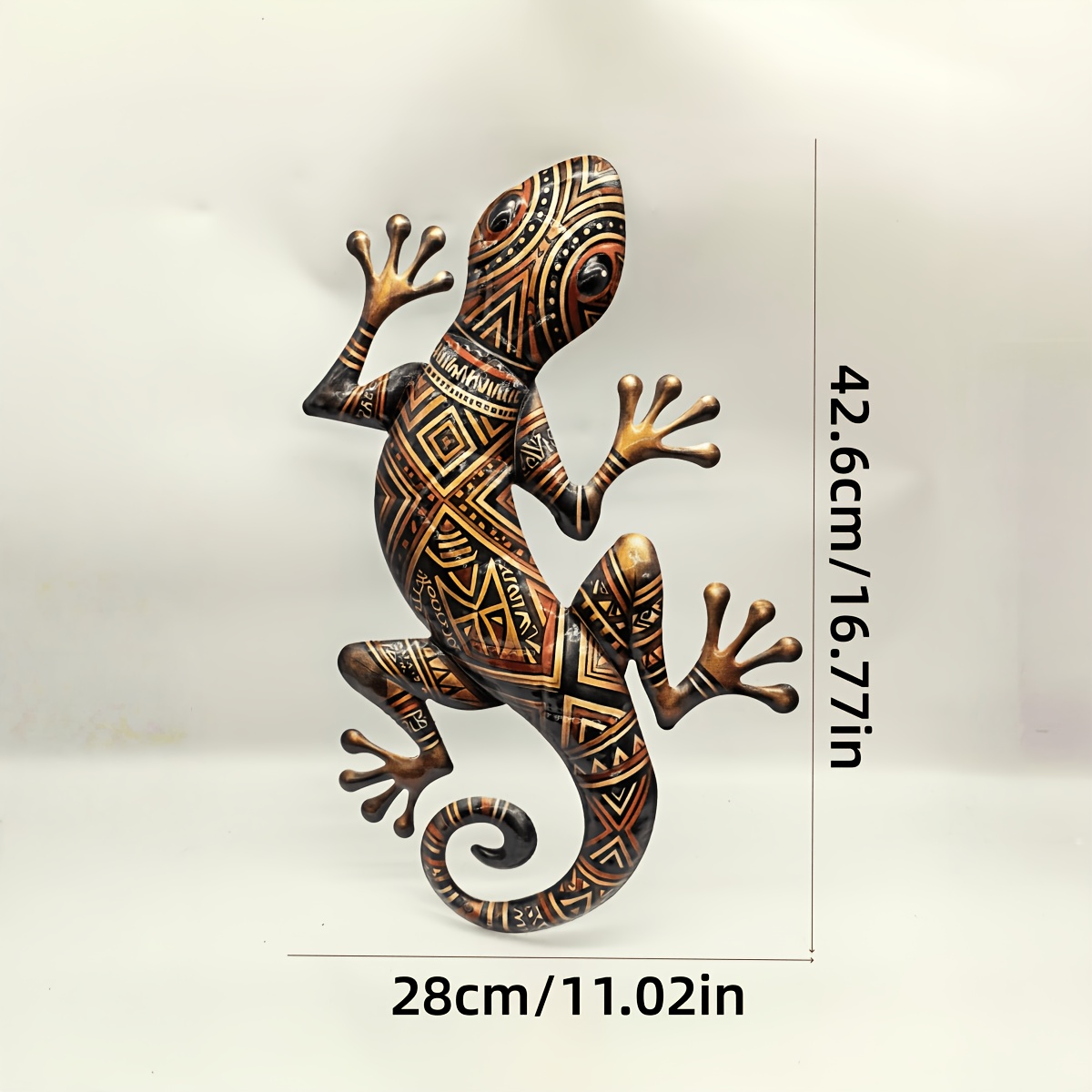 TEMU ��2.5D�� [2.5D] Decorazione Murale in Ferro a Forma di Gecco 2.5D per , Resistente allo Sfregamento e alla per Uso Esterno in Qualsiasi Condizion