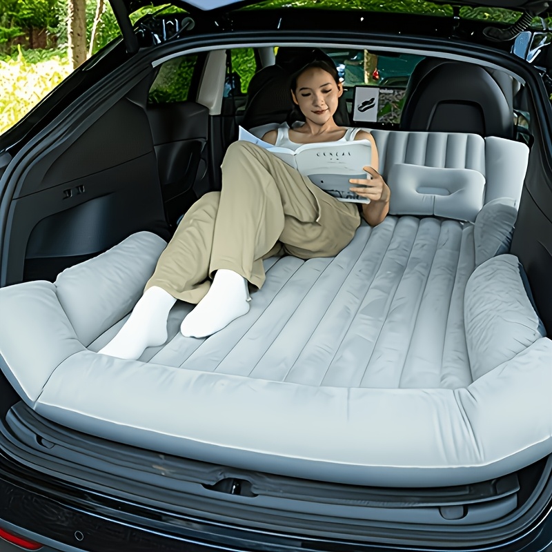 TEMU Suv Inflatable Thick Travel Camping Bed With 2 Pillows And Air Pump, Portable Inflatable Mattress For Suv Trunk And Back Seat, Suitable For Rvs,