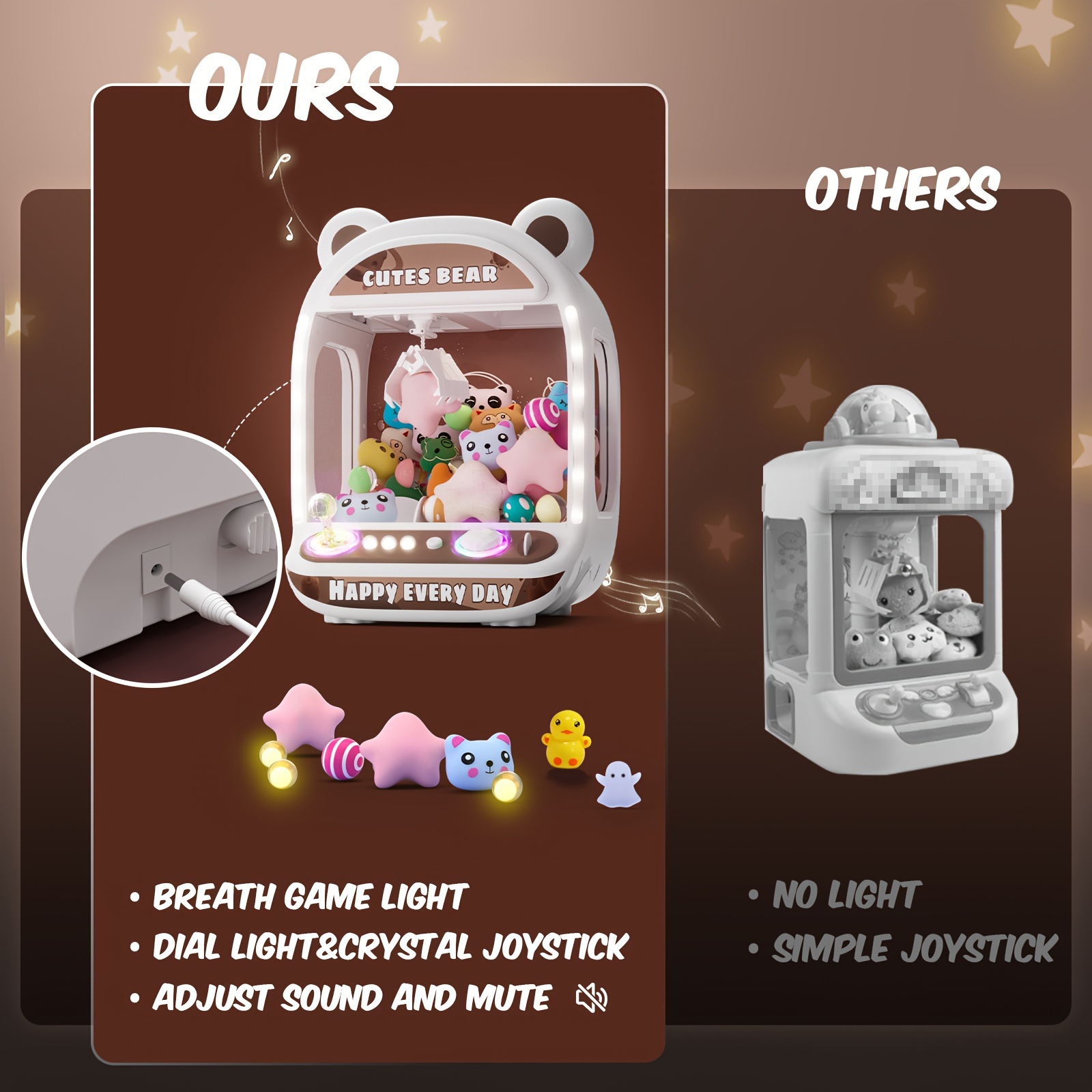unicorn claw machine for   white mini arcade vending game with   toys   plush bear prizes perfect birthday gift for girls ages 6 unicorn toys details 0