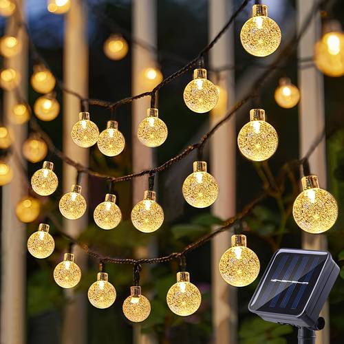 100 led outdoor solar powered spherical string lights outdoor led decorative string lights solar powered garden decorative string lights courtyard festive decorative light strips camping decorative string lights bedroom mood lighting