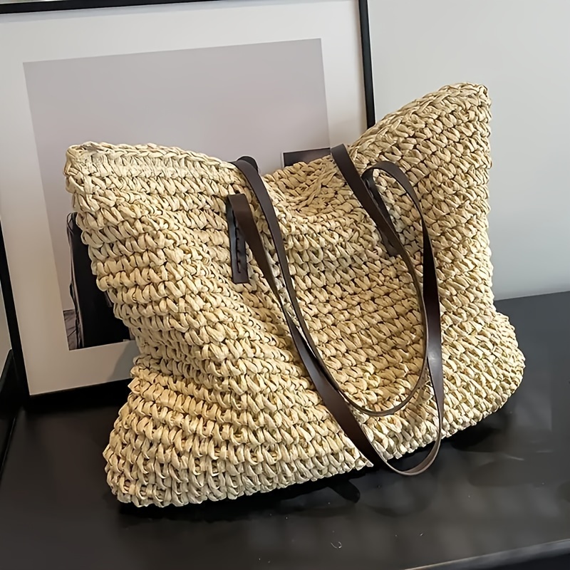 

Simple And Bohemian Style Tote Bag For Women, Casual Large Capacity Shoulder Bag For Daily Use