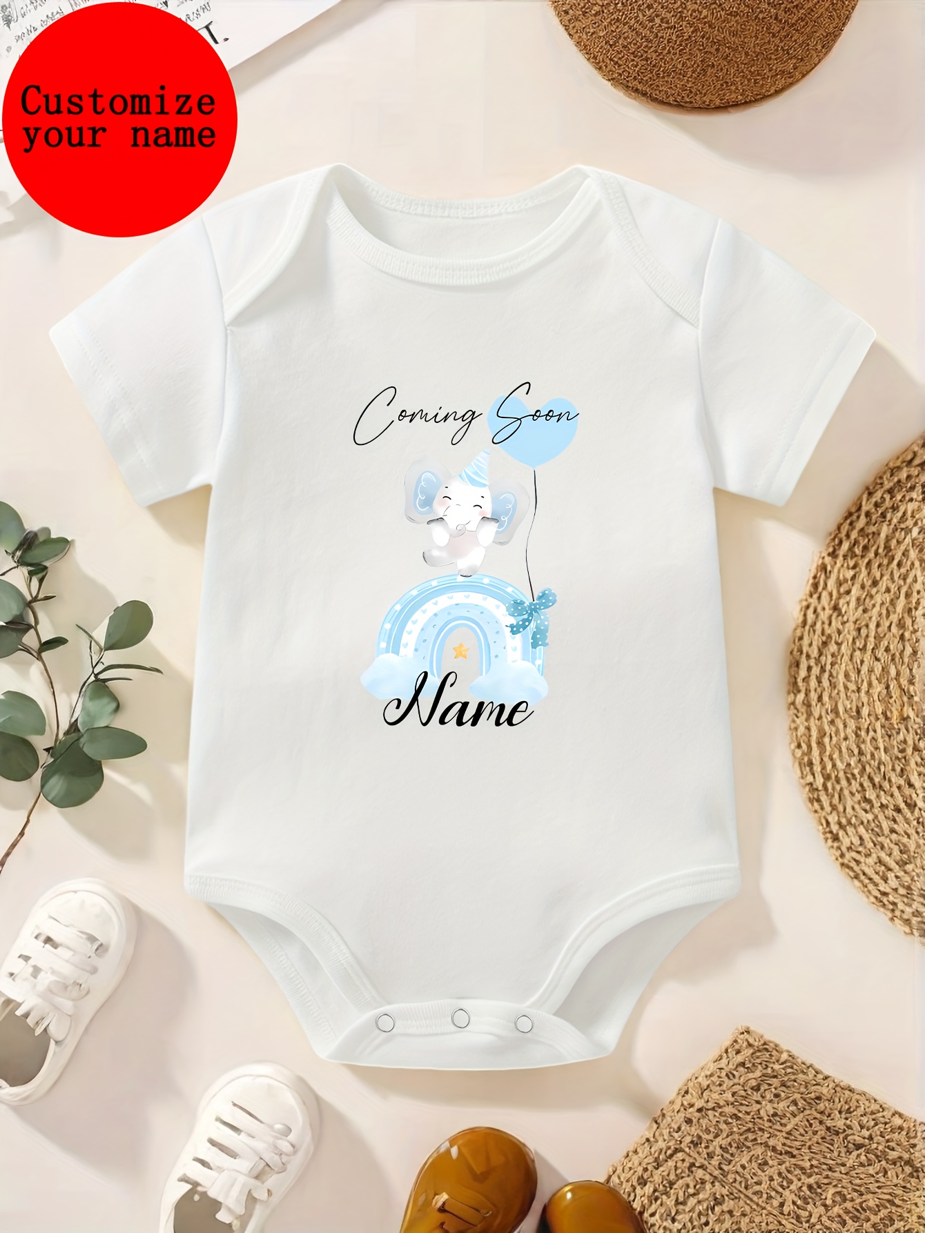 newborn baby short sleeve suit 4pcs set alphabet Temu Canada