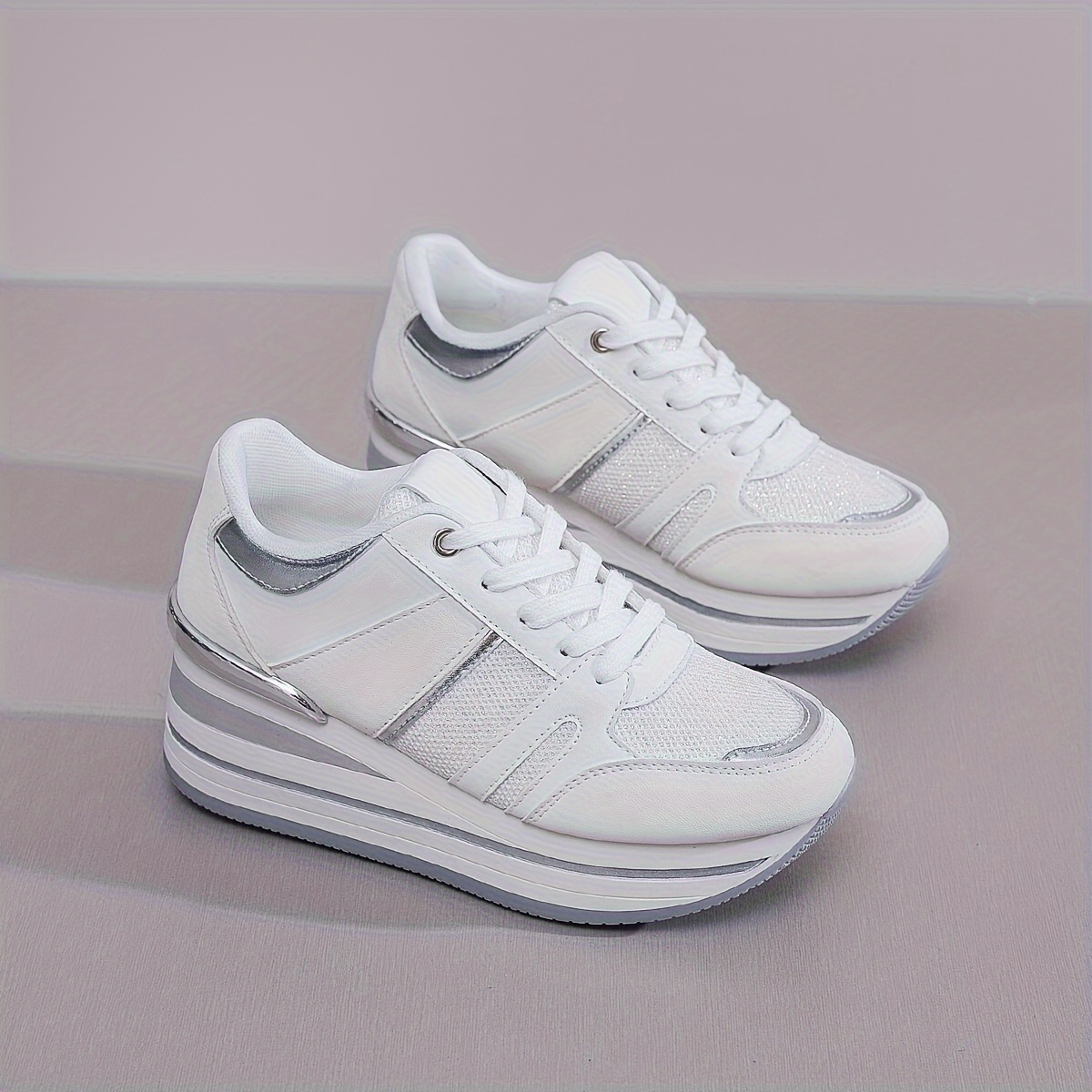 zapatillas plataforma blancas mujer zapatos running Temu El Salvador