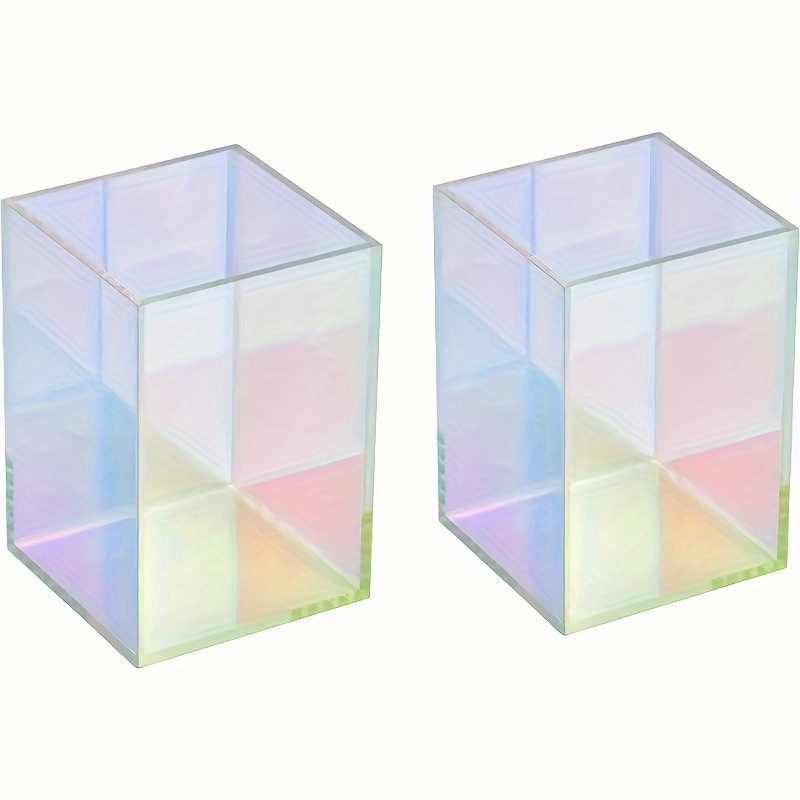2pcs Acrylic Pen Holders - Sleek Desk Organizer For Office Supplies, Lightweight & Polished , For Return School
