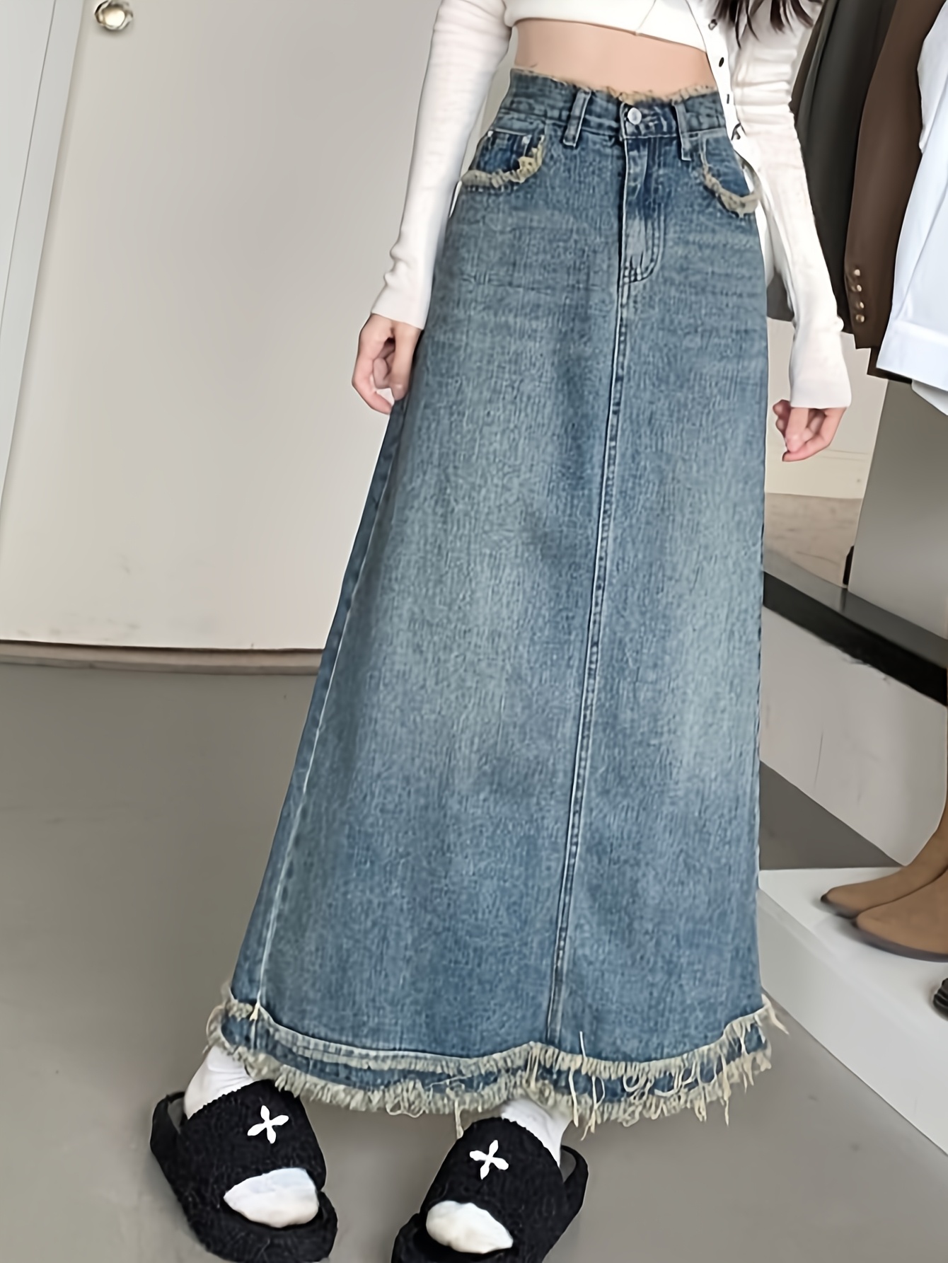 【WOOHWA】LEAF DENIM LONG SK WL1952SDENIMLOVEv1_600x600_cro