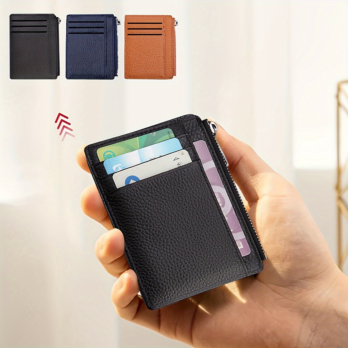 

1pc Men's Large Capacity Ultra-thin Exquisite And Simple Multi-card Slot Wallet For Id Cards, Bank Cards, And Credit Cards