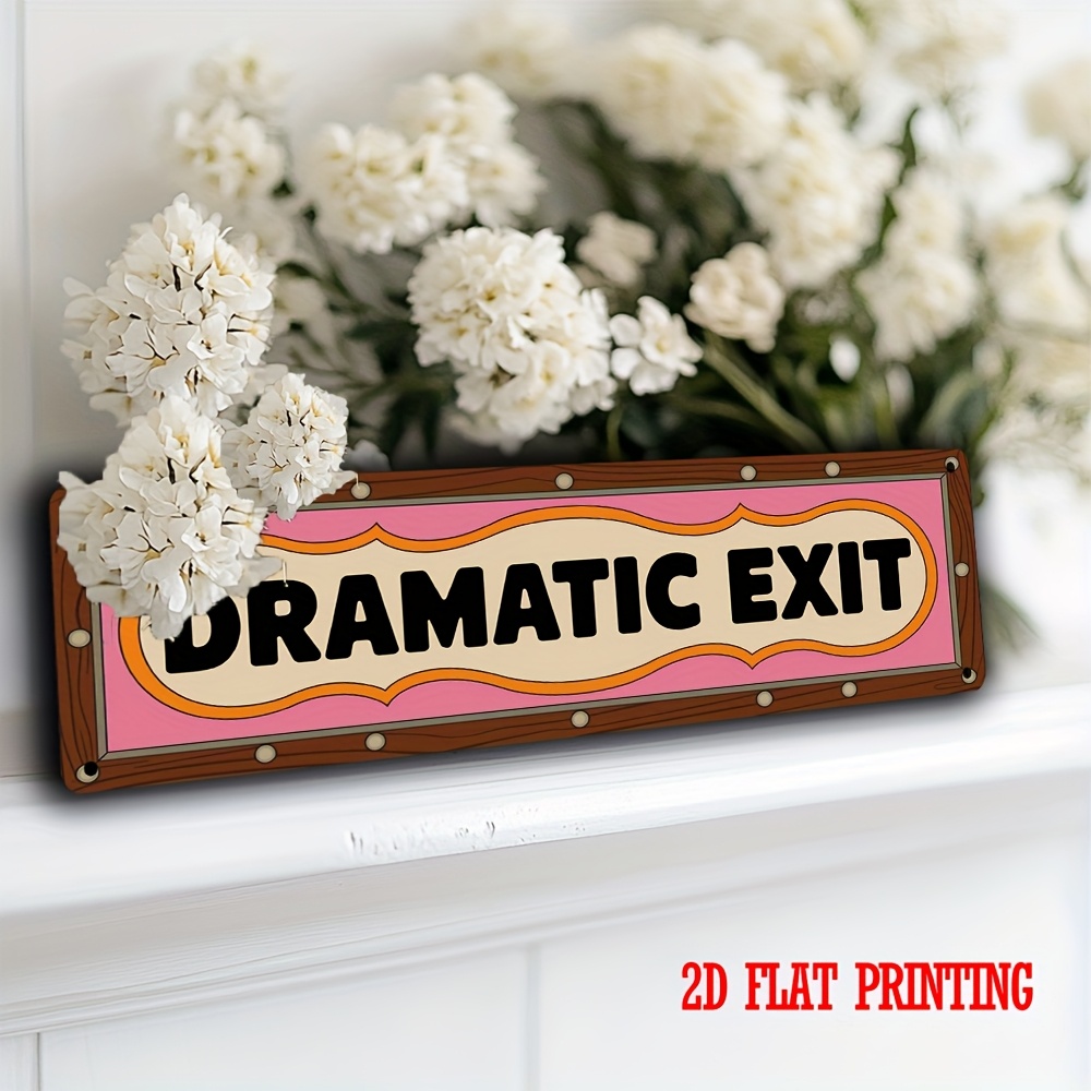 Image of 2d Flat, Vintage-style Wooden Sign, 2d Flat Print, 4x16 Inch Garage Decor, No Electricity Needed, Juneteenth Valentine's Day 's Day Gift, Curved Text Design, Slogan, 2d Flat Wall Decoration, 2d Flat
