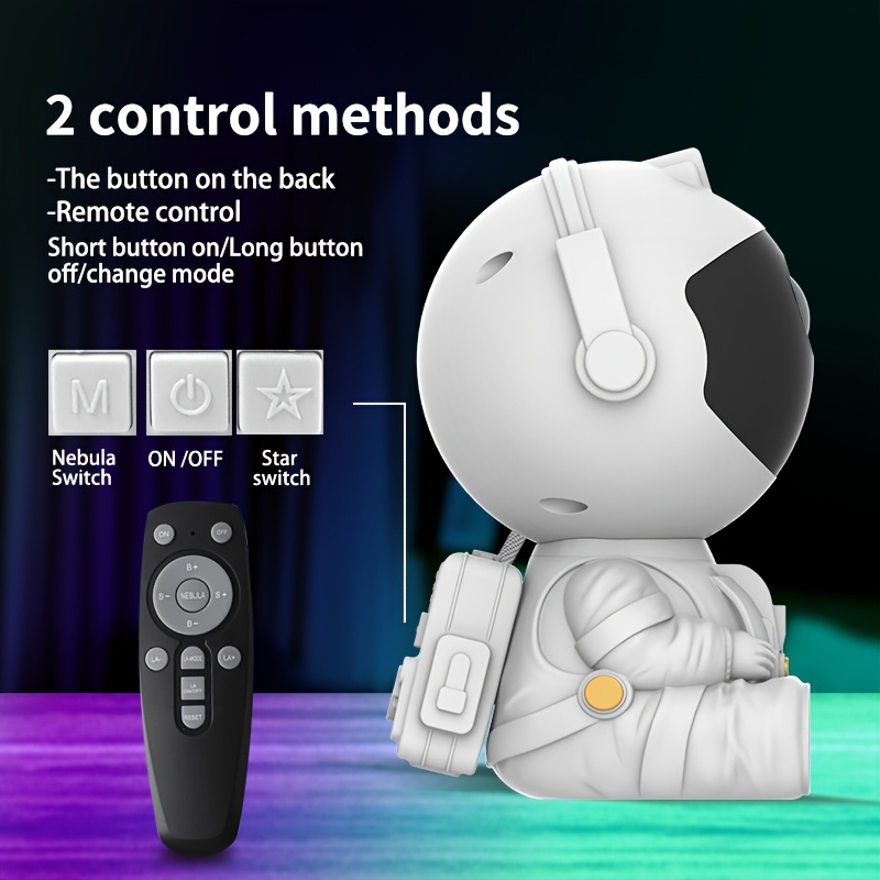 projector starry night led nebula lamp dimmable and color changing function desktop decoration infrared sensor suitable for room decorations plug supply no battery details 2