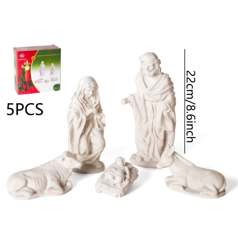 TEMU Juego de 5 Piezas de - Decoración de Navideña, Artesanía de Piedra Falsa a , Adecuado para Modernos, Detalles Exquisitos Tallados a , Ideal para