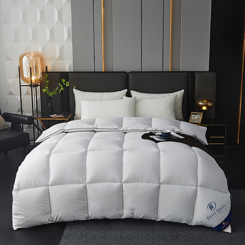 1pc of Luxury Hotel-style Spring/autumn Quilt, Extra Thick, Soft, and Warm. Winter Quilt with Quilted Design, Suitable for All Seasons. Ideal for Dormitories, Rental Apartments, and Bedrooms