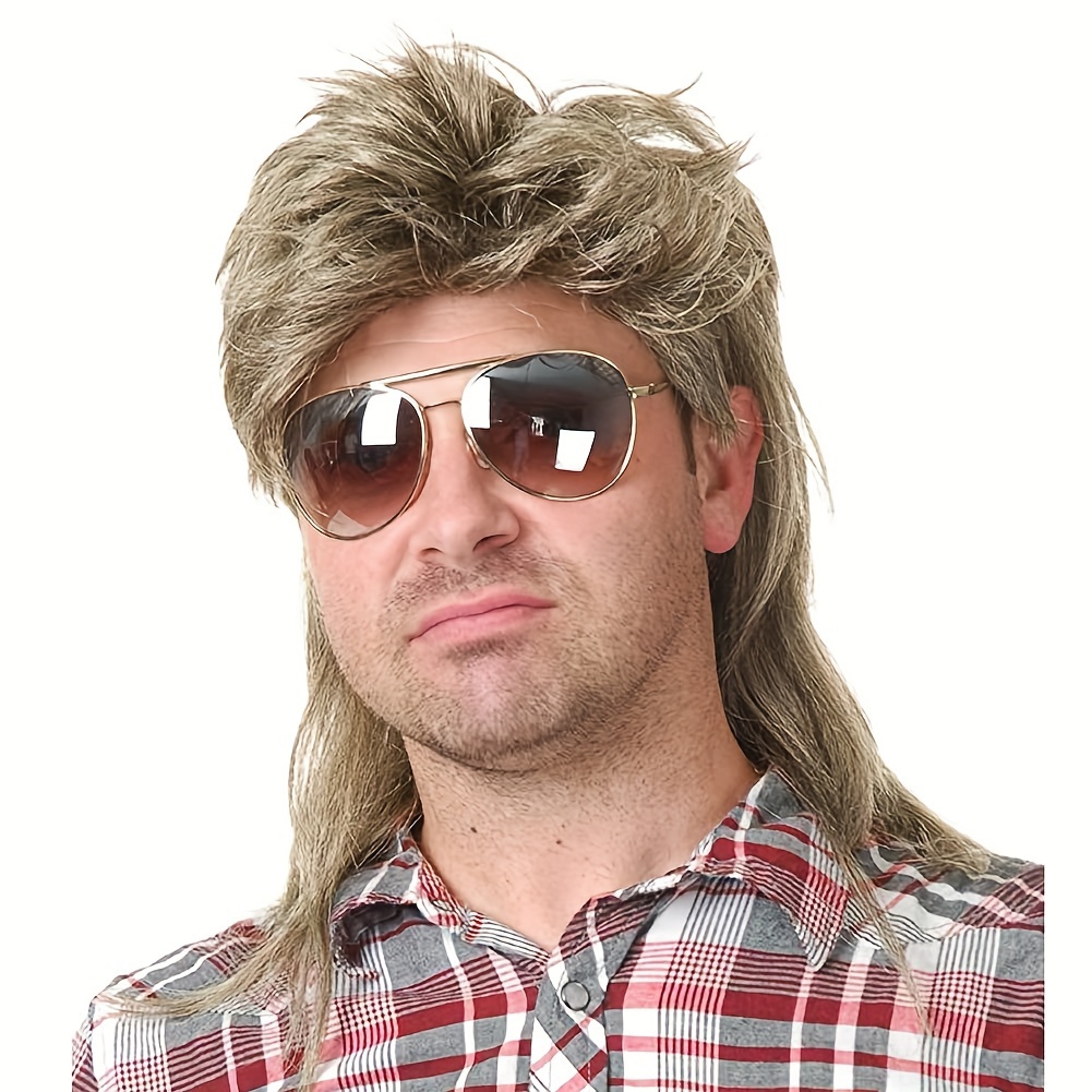 

Men's 80s Mullet Wig - High-density, Heat Resistant Synthetic Hair For Cosplay & Costume Parties