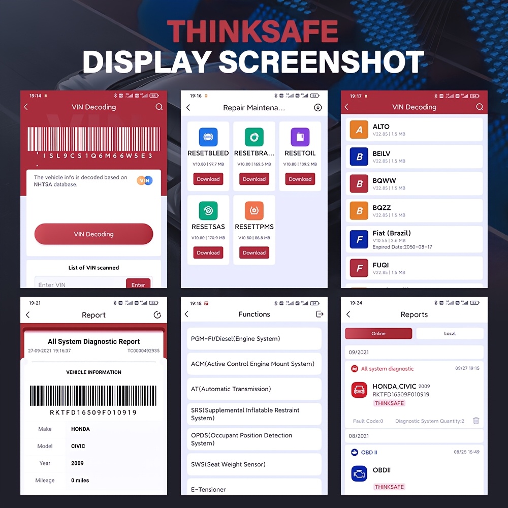  bidirectional scanner sas abs epb diagnostic tool 6 service full obdii functions 120 makers vin sas tpms epb abs tps oil Product details 6