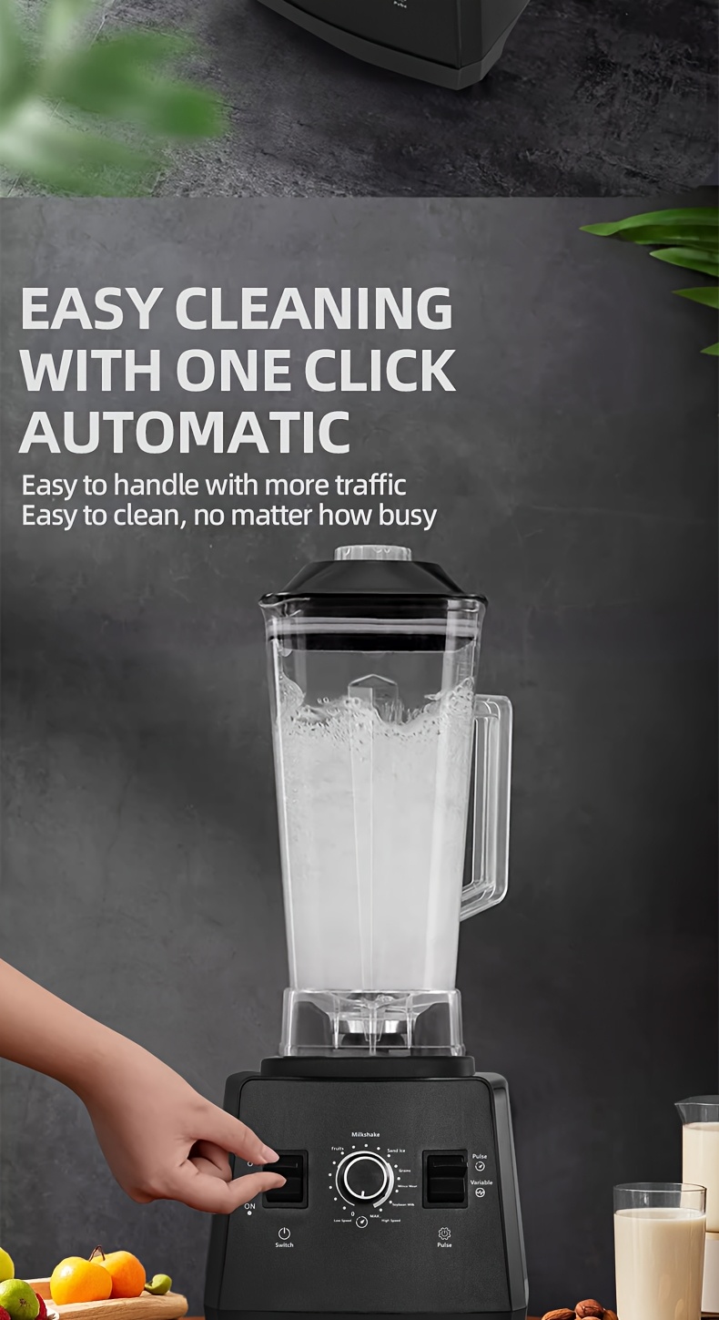 SENBOWE UK Plug 2 in 1 Multifunctional Food Processor Blender, Professional Juicer, Smoothie Blender, 500W Blender And Grinder Combination, a Powerful Kitchen Appliance with a 68Oz Capacity And 2 Complimentary Containers, Ideal for Ice, Grinding